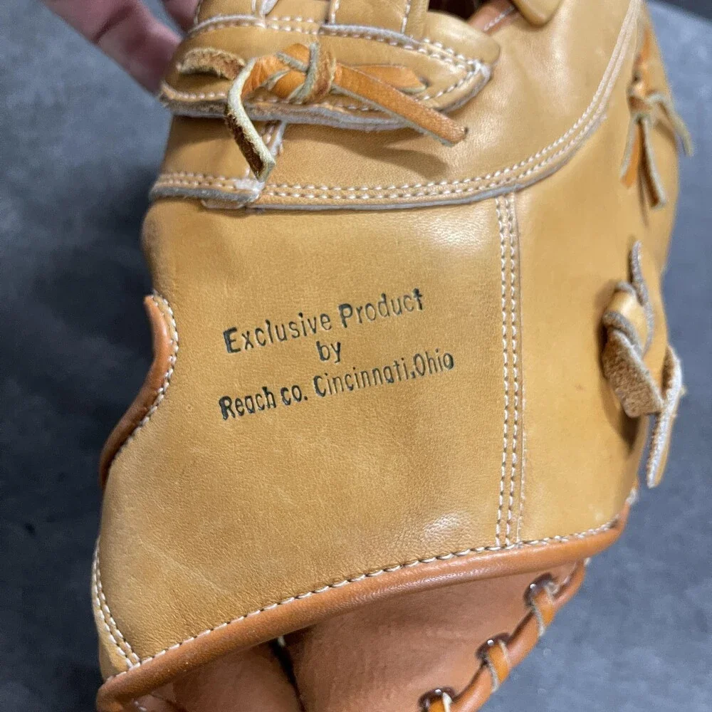 Vintage Reach Monster Catchers Mitt Mens 12 Brown Leather Top Grain Baseball